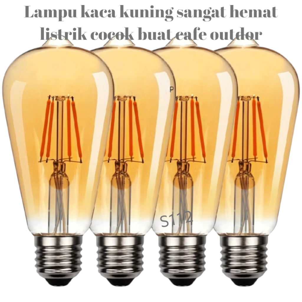 LAMPU LED 4 WATT KUNING FILAMEN E27 ORIGINAL BISA PAKAI DIMMER BOHLAM SNI LAMP BULB BULD LED CAHAYA