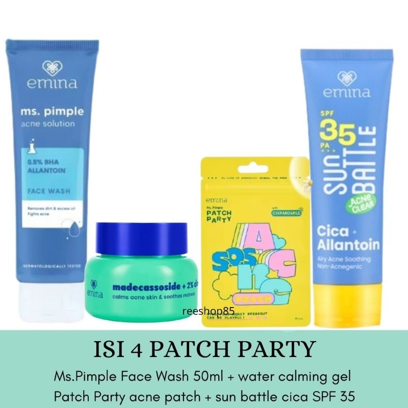 EMINA Ms. Pimple Acne Patch Bundle Skincare Paket Kulit Berjerawat | Skincare Remaja Emina