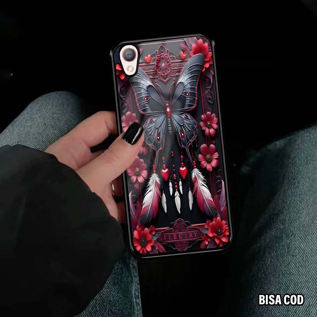 Case Oppo A37/A37F Terbaru Case kilau - New Case Glossy casing Hp Oppo A37 [butterfly] - AGM Case Ha
