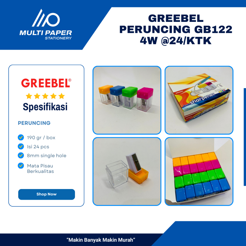 

Greebel Peruncing Rautan Sharpener GB122 Per Pcs