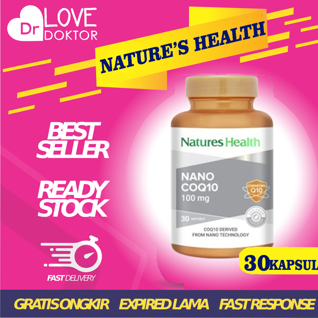 NATURE'S NATURES NATURE HEALTH NANO COQ10 100MG IMUNITAS HIPERTENSI JANTUNG TEKANAN DARAH 30 KAPSUL