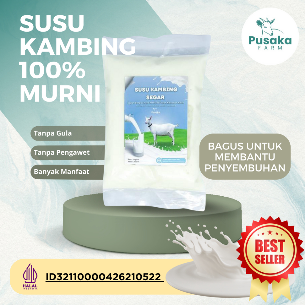 

Susu Kambing Murni 100% Pasteurisasi 200ml PUSAKA DAIRY FARM