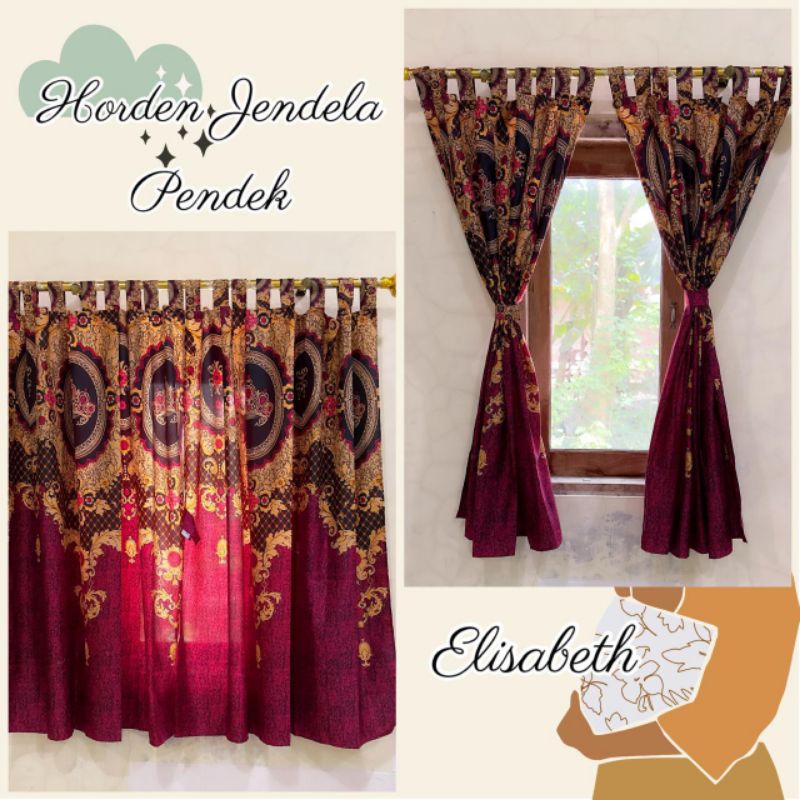 Gorden Jendela Pendek Kecil Jendela Kamar uk 120x120