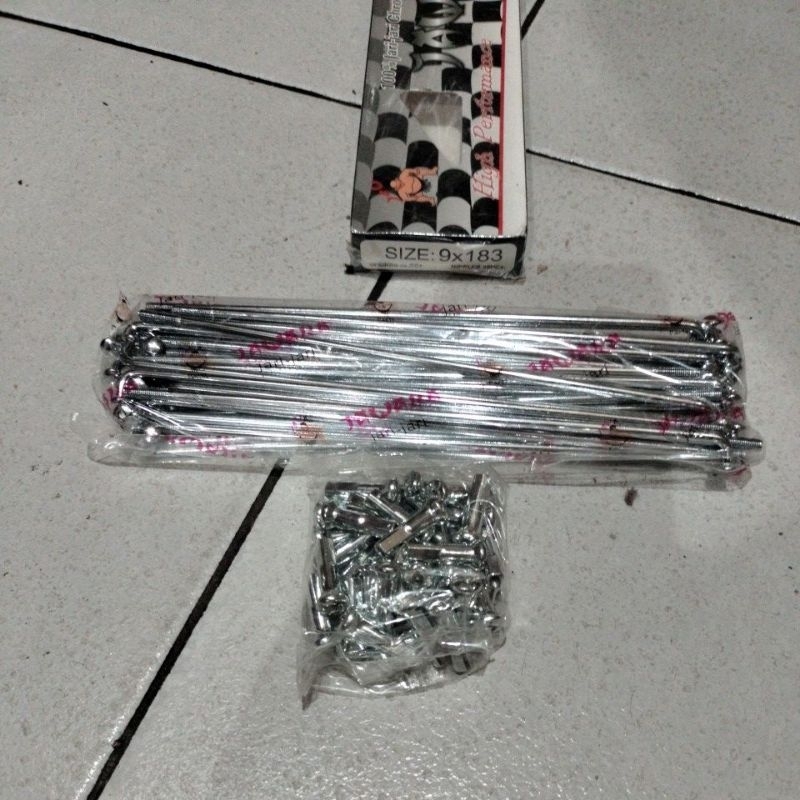 jari jari 9×183 tromol depan supra x / fit new / karisma / supra x 125 / revo old new / blade jawara