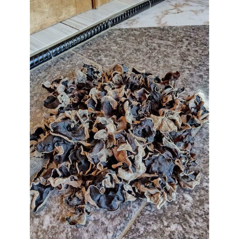 

JAMUR KUPING KERING 1kg BARANG BAGUS HITAM BERSIH DAN SUDAH DI SORTIR
