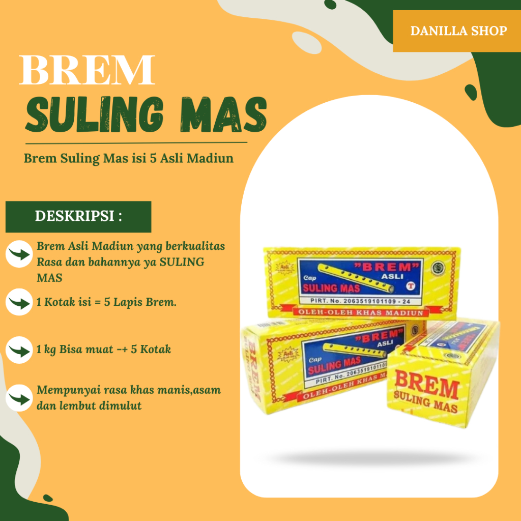 

Brem Suling Mas isi 5 Asli Madiun Premium