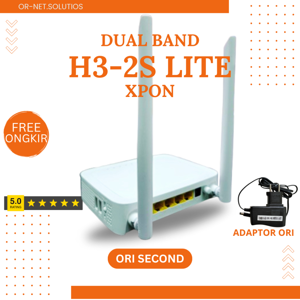 [Free Ongkir] Modem H3-2s Lite Dual Band Xpon 4GE ont onu