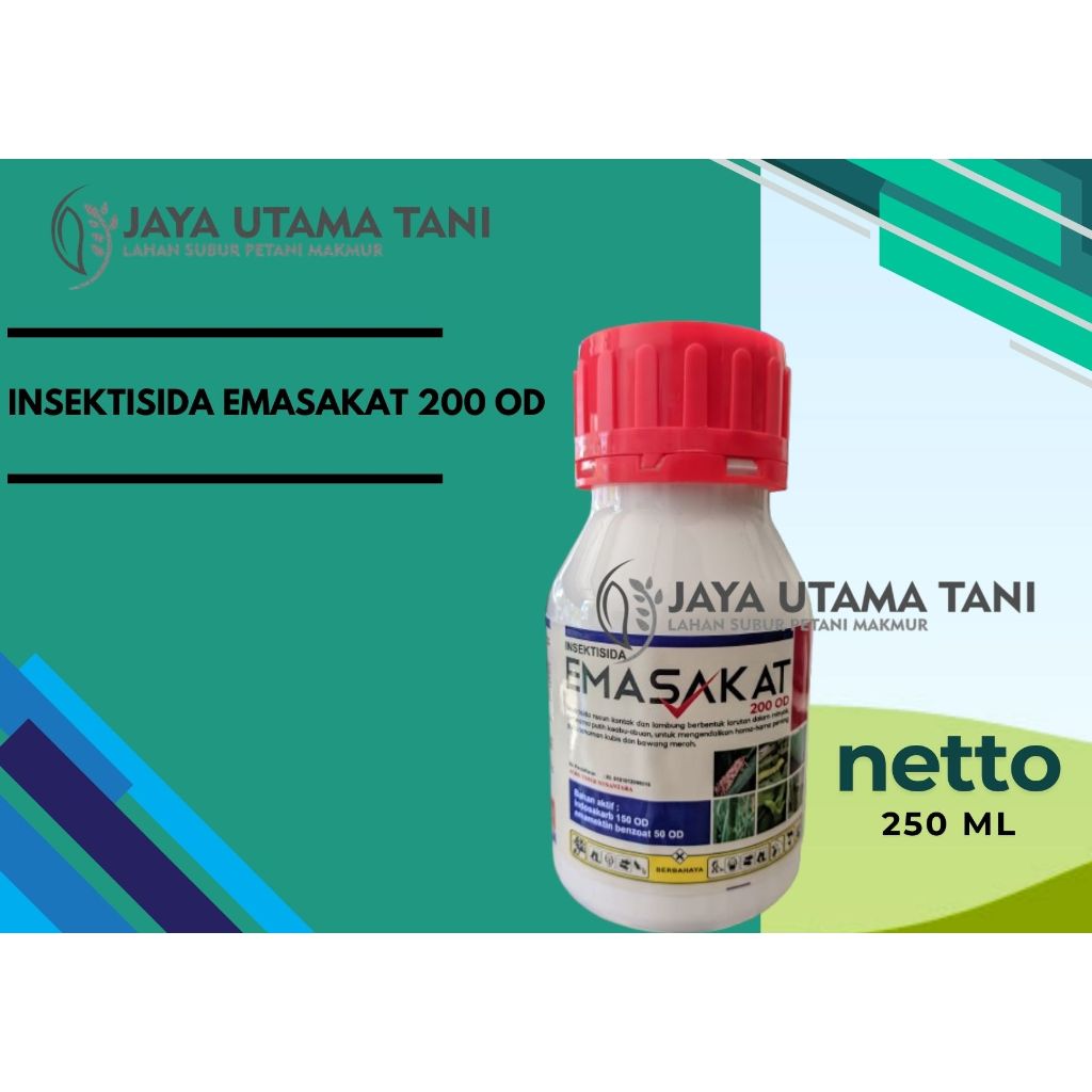 Insektisida Emasakat 200 OD Bahan Aktif : Indosakarb : 150 OD  Emamektin Benzoat 50 OD - 250ML