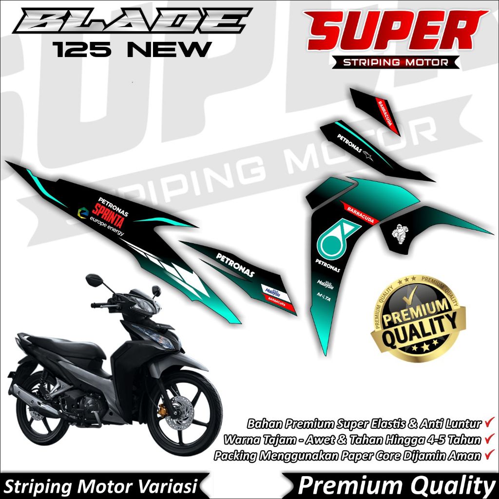 Stiker Blade 125 New Anti Luntur keren Striping Blade New Striping Honda Blade 110 125 New Petronas