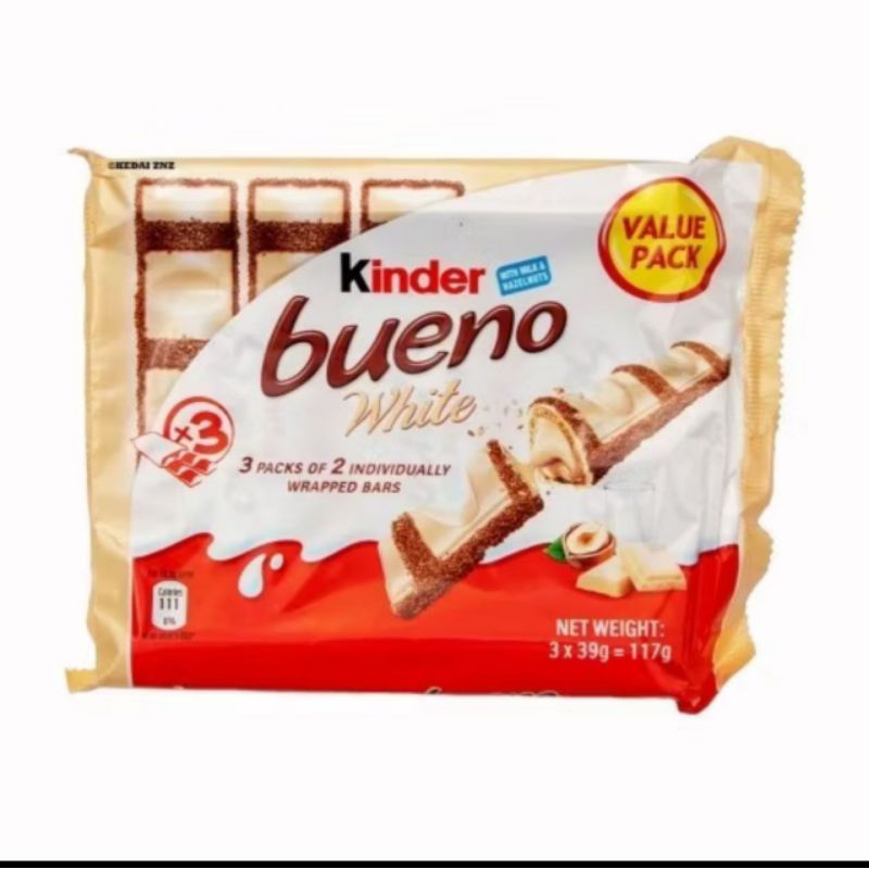 

KINDER BUENO WHITE BARS VALUE PACK ISI 3 (129G)