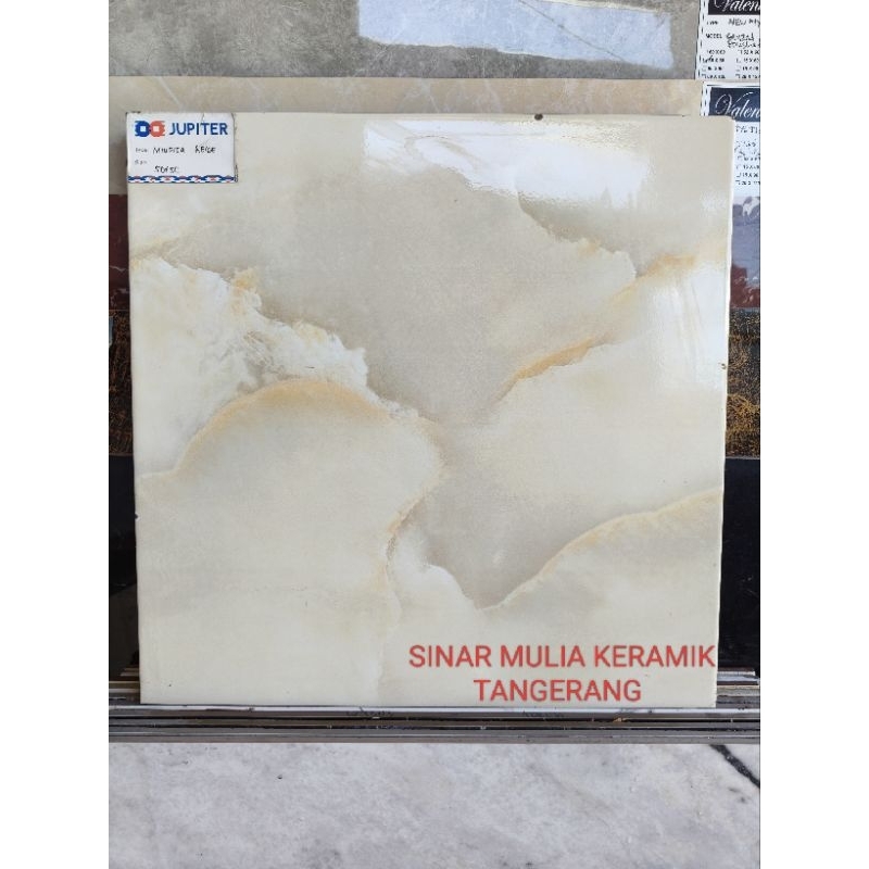 Keramik 50x50 Lantai Glossy Ukuran 50x50 Jupiter Miucica Beige - keramik lantai motif marmer - keram