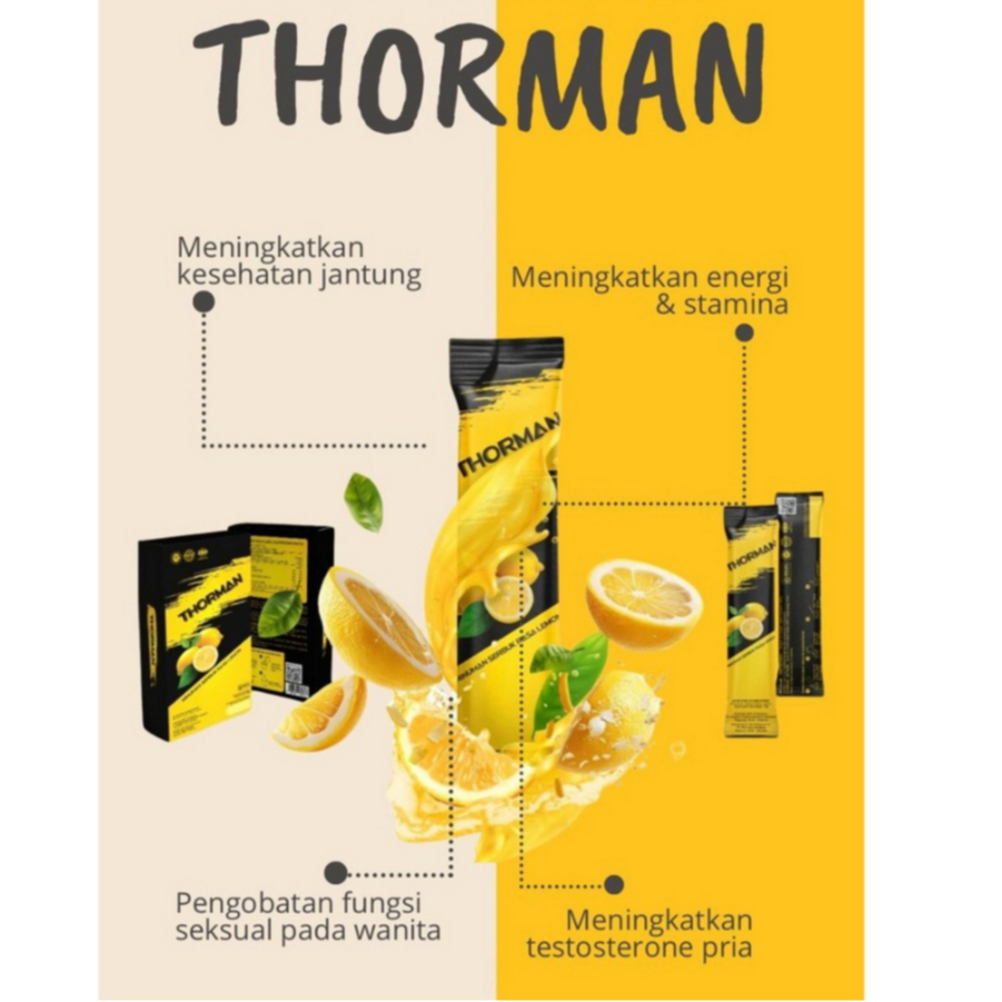 

THORMAN Suplemen Stamina Pria | Minuman Pria Tahan Lama 3 Box (15 Sachet)