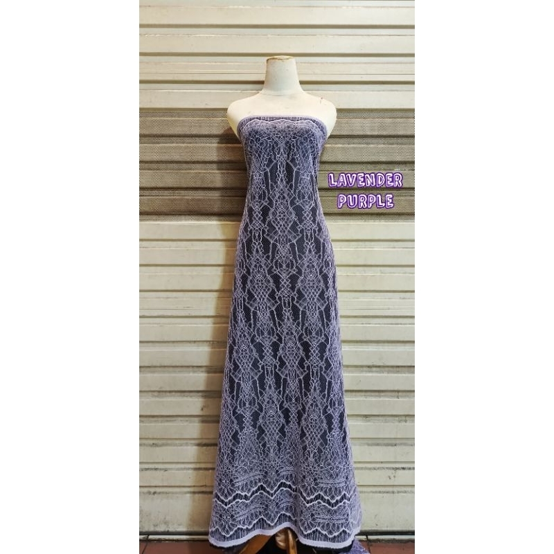 Kain Brokat Chantily Motif Salur Bahan Lembut Kualitas Terbaik | Chantily Lace