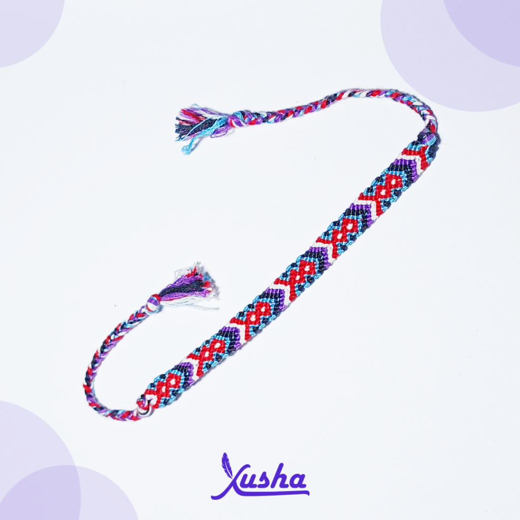 Xusha Eswara - Gelang Macrame Motif Etnik Nusantara Handmade dari Benang Sulam, Aksesoris Unisex