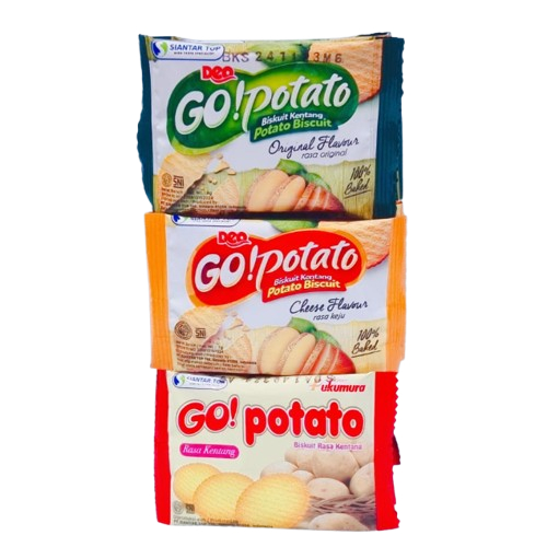 

Go Potato Biskuit Kentang All Varian [ 20pcs x 10gr ] PACK