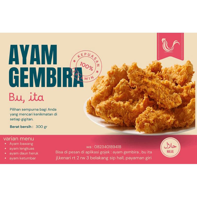 

AYAM GEMBIRA, BU ITA