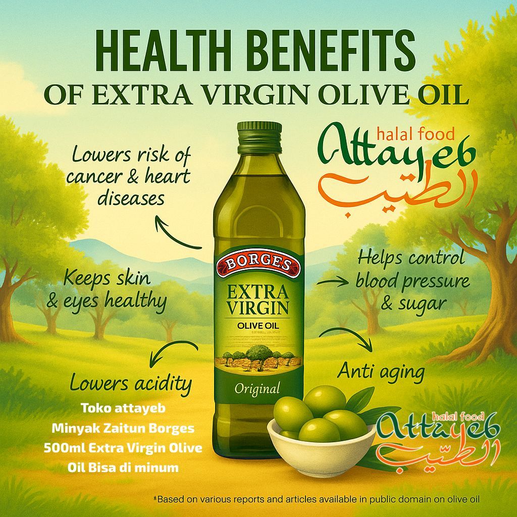 

Minyak Zaitun Borges Extra Virgin Olive Oil 500ml DUO Bisa di Minum