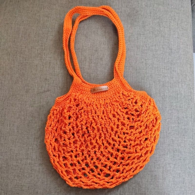 PRELOVED Tas Anyam Orange