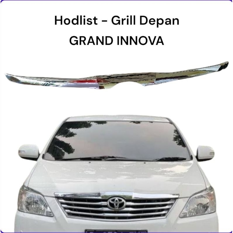 hodlist lis grill grille bumper depan mobil toyota grand inova innova 2012 2013 2014 barong crome ch
