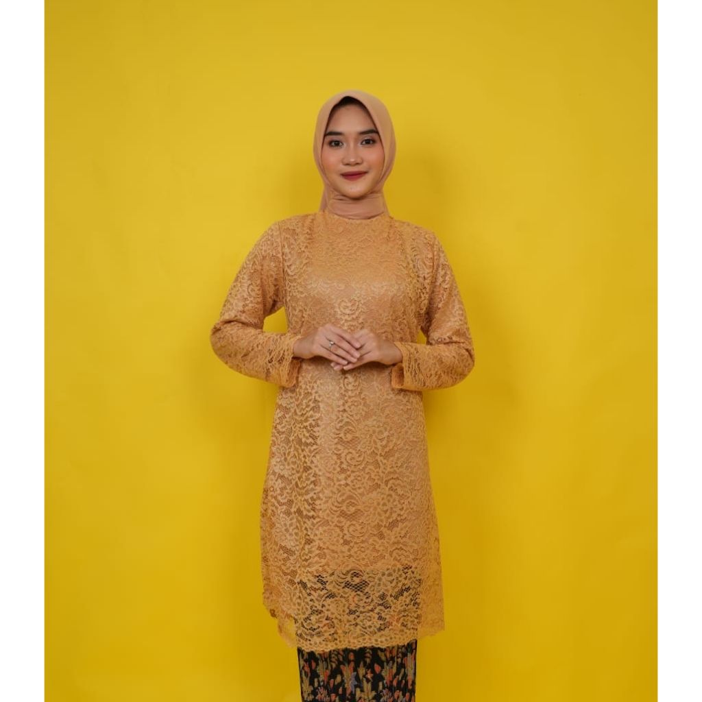 Atasan Tunik Brukat untuk Pesta Atau Wisudaan KEBAYA TUNIK BRUKAT / KEBAYA MODERN / KEBAYA BROKAT JU