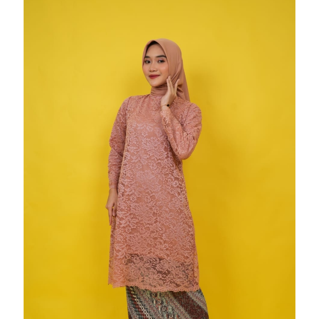Atasan Tunik Brukat untuk Pesta Atau Wisudaan KEBAYA TUNIK BRUKAT / KEBAYA MODERN / KEBAYA BROKAT JU
