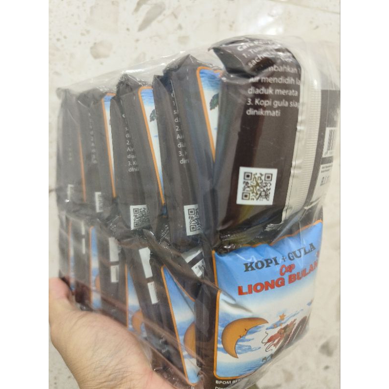 

Kopi Liong Bulan Plus Gula Kemasan 1 Pack isi 20 Sachet