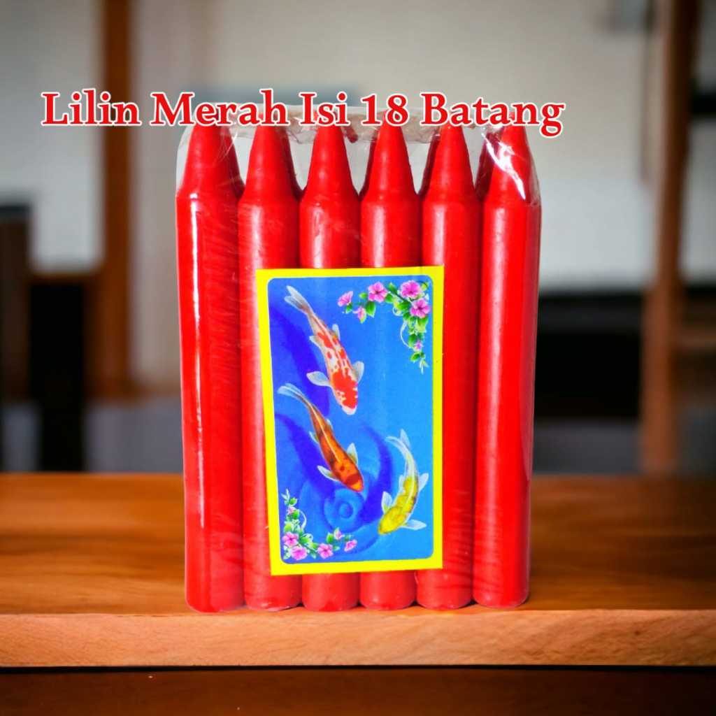 Lilin Puja Sembahyang Merah  | Lilin Batangan Merah Kecil