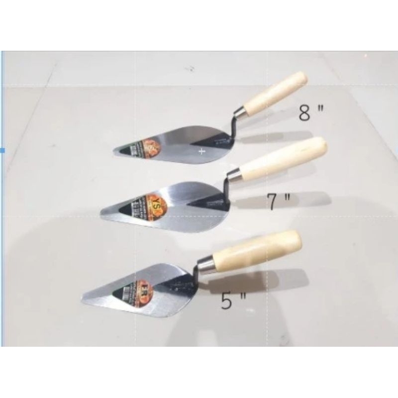 Cetok Semen GG Kayu Lancip / Sendok Semen Tebal / Cetok Tukang Bangunan 5 / 7 / 8 inch