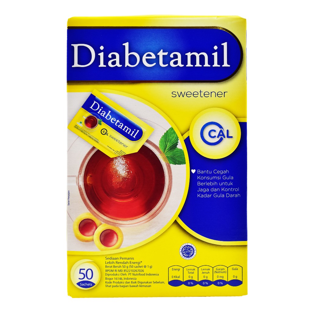

DIABETAMIL SWEETENER ISI 50 SACHET / DIABETAMIL SWEETENER 50 SACHET