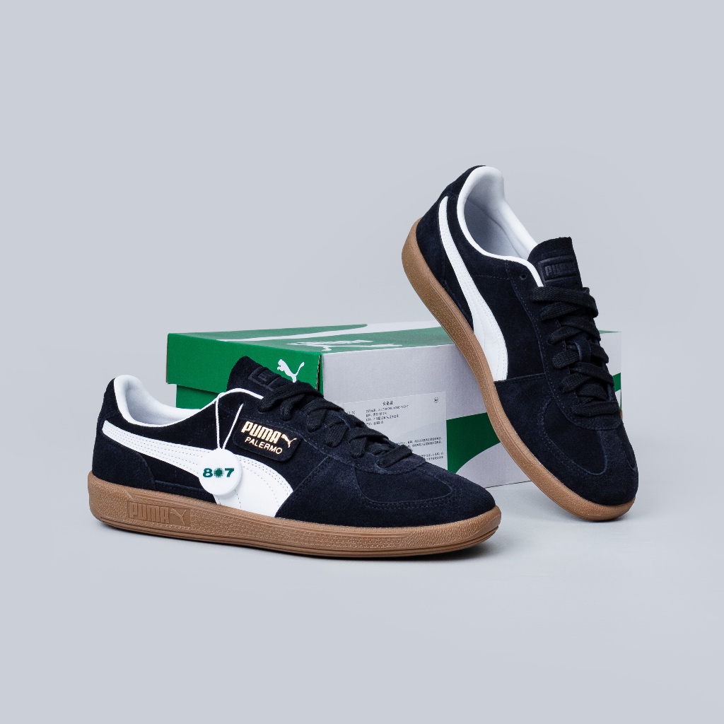 Puma Palermo Black White Gum Suede
