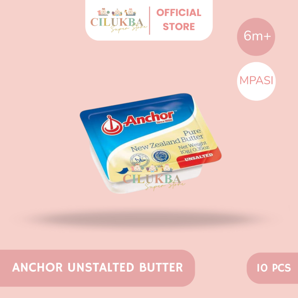 

ANCHOR UNSALTED BUTTER MINI | ISI 10 PCS | BUTTER MPASI | LEMAK TAMBAHAN MPASI | MPASI | BUTTER | MAKANAN BAYI