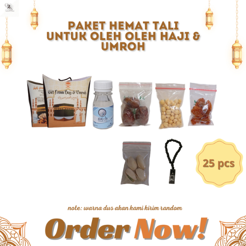 

25 pcs paketan hemat tali untuk oleh oleh haji dan (umroh isi air zamzam 50 ml)