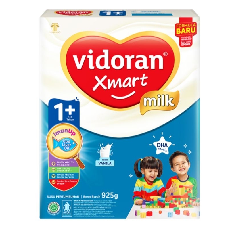 

vidoran Xmart 1+ Susu formula bubuk Pertumbuhan Anak 1-3 Tahun rasa Vanila