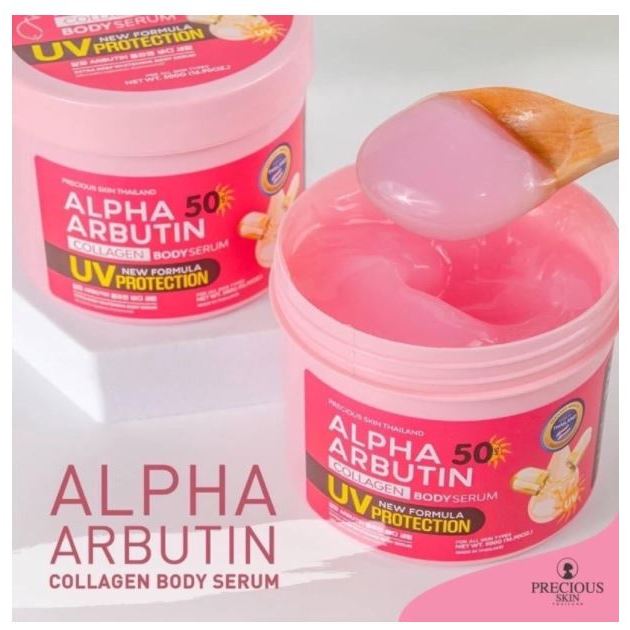 [BPOM] ALPHA ARBUTIN SPF 50 COLLAGEN BODY SERUM UV PROTECTION 500G Precious Skin SPF50 Lotion