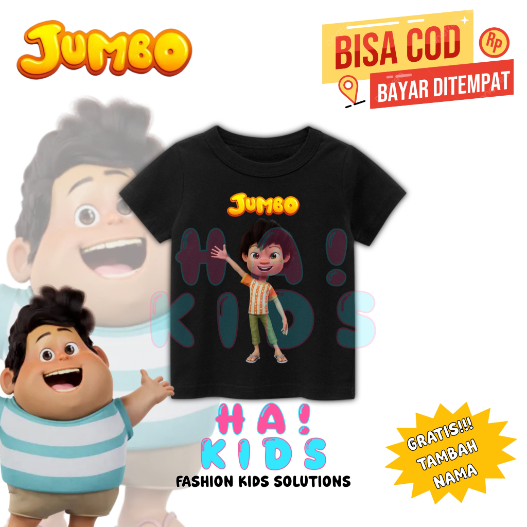 Kaos Anak Premium Film Animasi Jumbo / Fashion Anak Film Jumbo / Baju Anak Murah Film Animasi Jumbo 