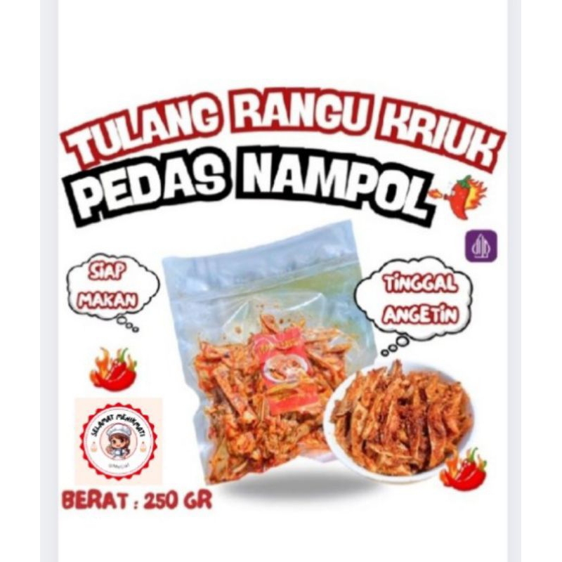 

1PACK TULANG Rangu KRIUK 250 GRAM PEDAS NAMPOLL