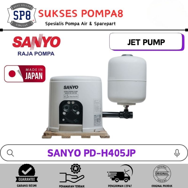 Pompa Air SANYO PD-H405 JP Otomatis (ORI JAPAN) / Pompa Air Jet Pump