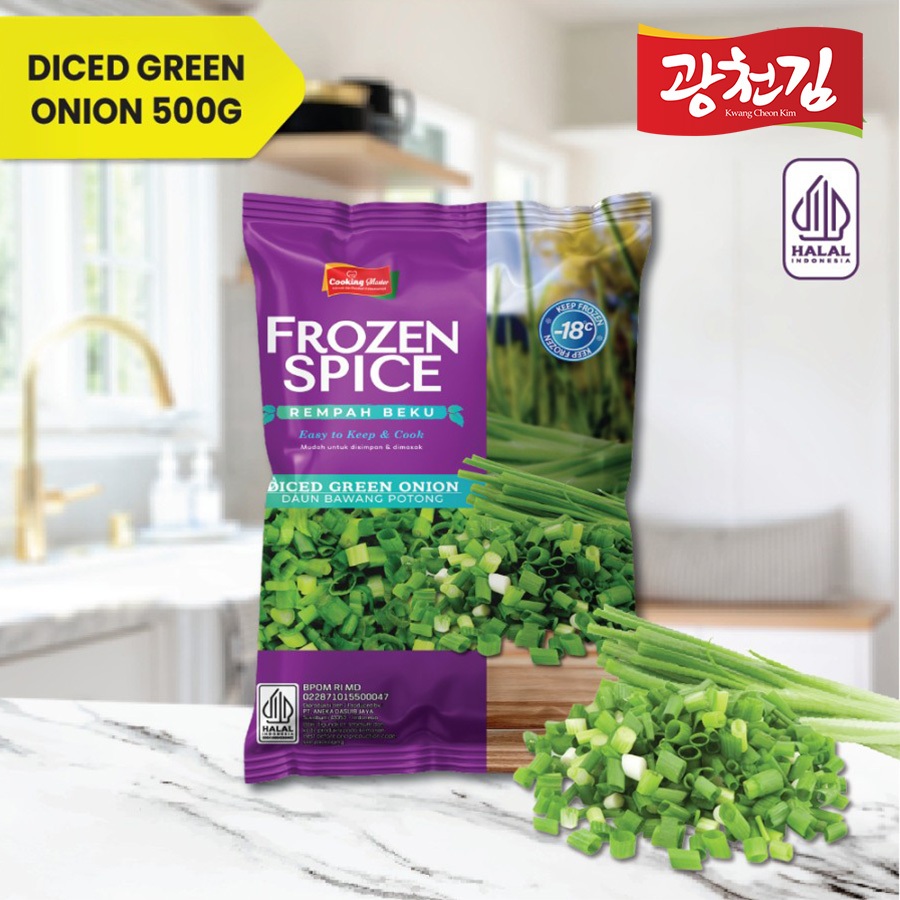 

Daun Bawang Potong / Diced Green Onion / Rempah beku / Frozen spice 500gr