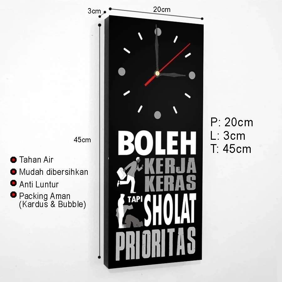 Dekor Rumah - Jam Dinding - Jam Dinding Motivasi Islami | Aksesoris Rumah