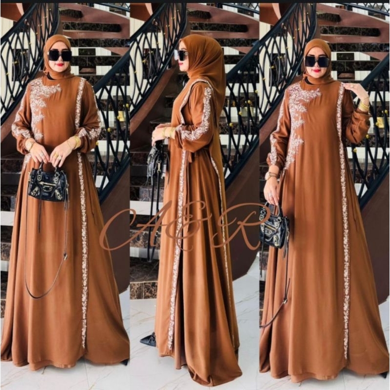 arabian raya set jilbab segi empat gamis bordir gamis mewah gamis set jilbab gamis pesta