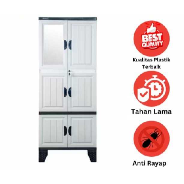 NAPOLLY LEMARI PAKAIAN 2 PINTU / LEMARI BCBC G-21 CK / LEMARI PLASTIK