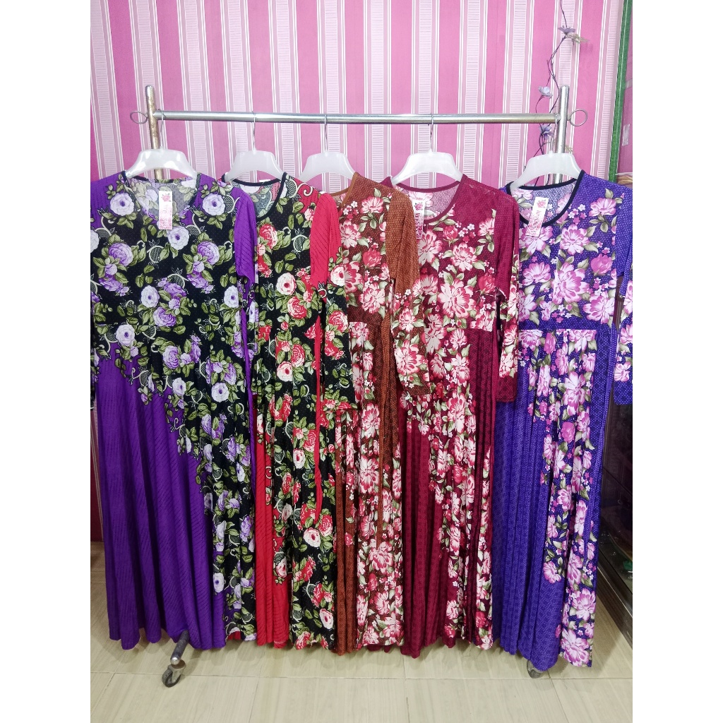 GAMIS JERSEY ZFJM MOTIF BUNGA