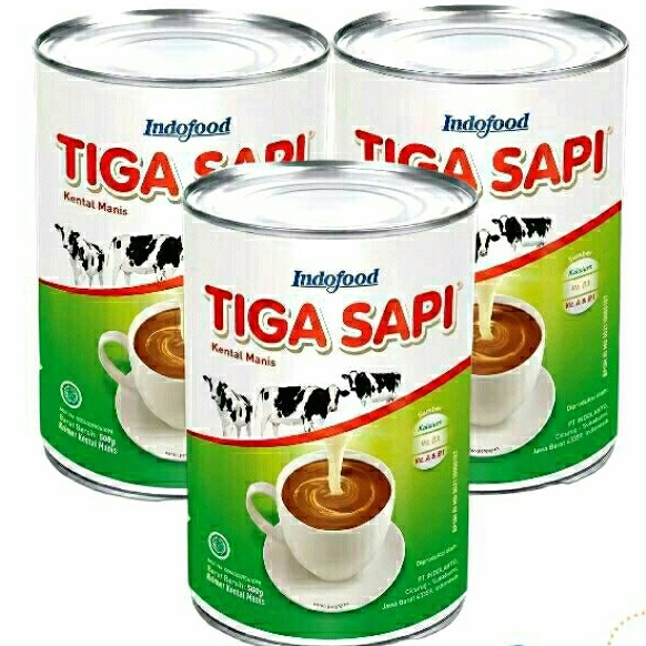 

[SRA] Susu Kental Manis Kaleng Tiga Sapi 490 Gram // Susu Kaleng Indofood Putih