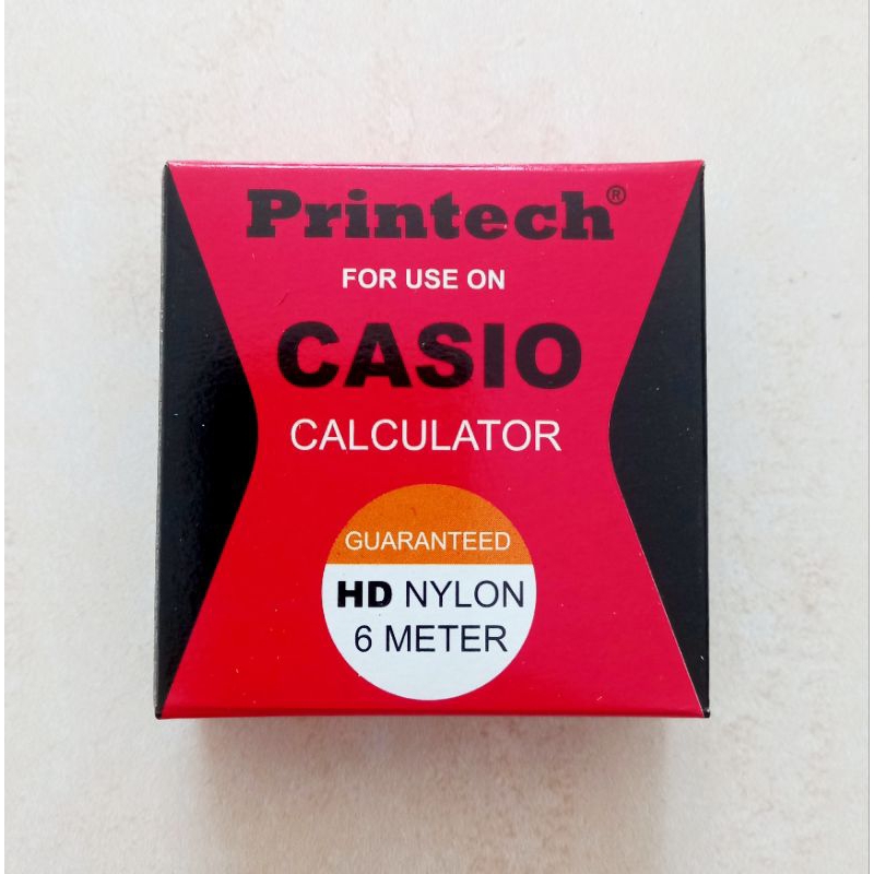 

[ 1 PIECE MURAH ] Pita Kalkulator Calculator Casio Printech HD NYLON ( 13 mm x 6 meter ) Hitam Merah