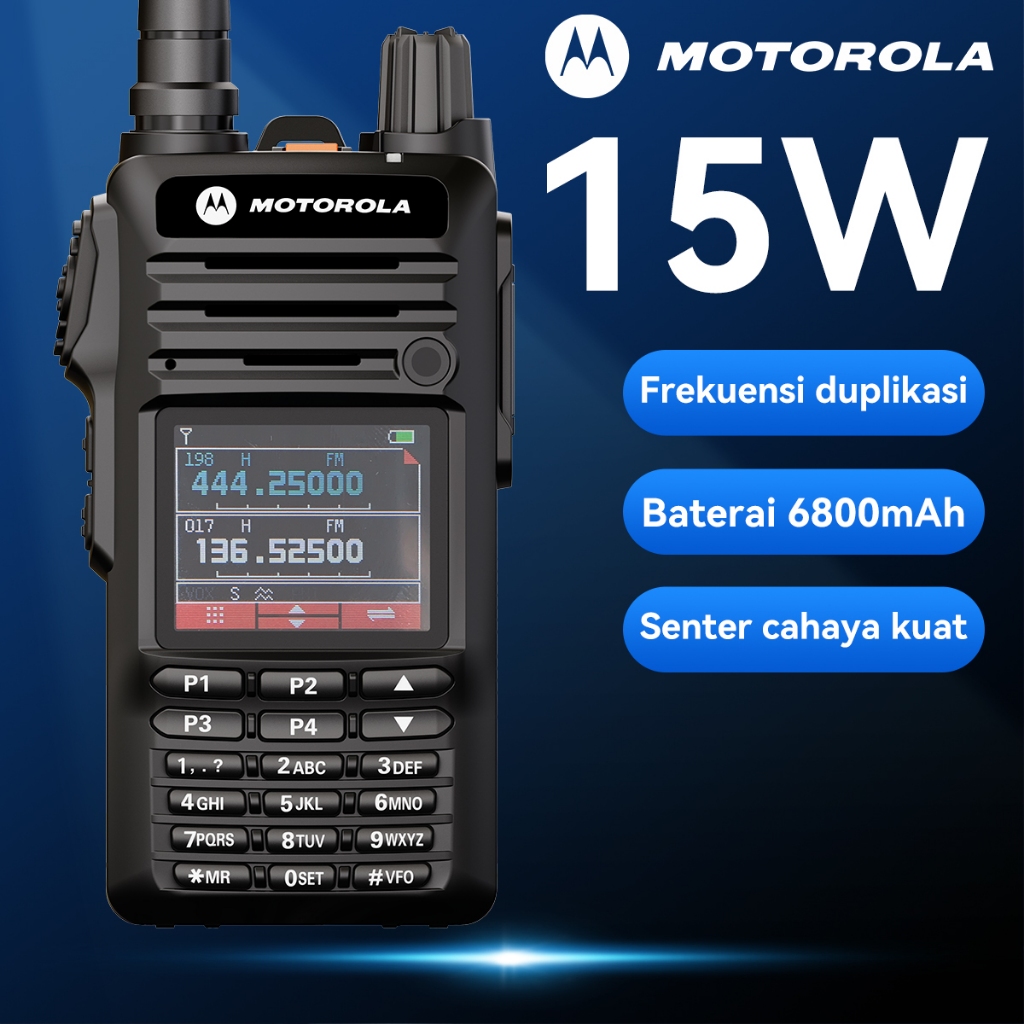 Motorola HT Radio DP4600 Walkie Talkie Outdoor 6800MAH Baterai Type-C charging FM Radio Untuk Proyek