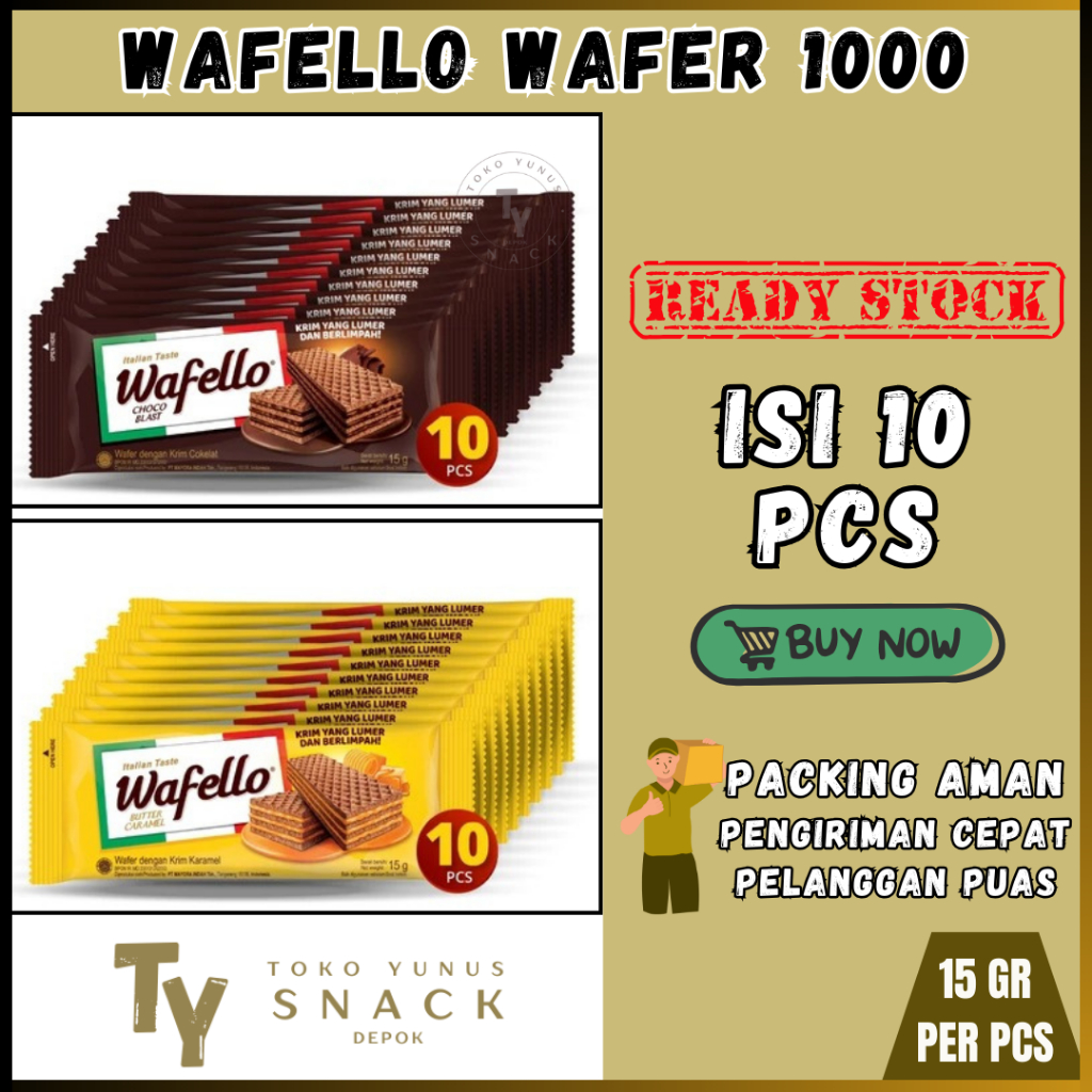 

WAFELLO 1000 WAFER PACK ISI 10 @15GR