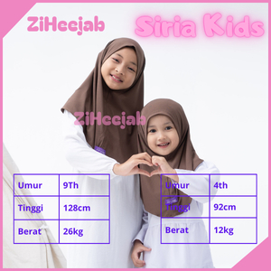 Jilbab anak Non Pet/jilbab premium label/jilbab sport anak/hijab anak siria
