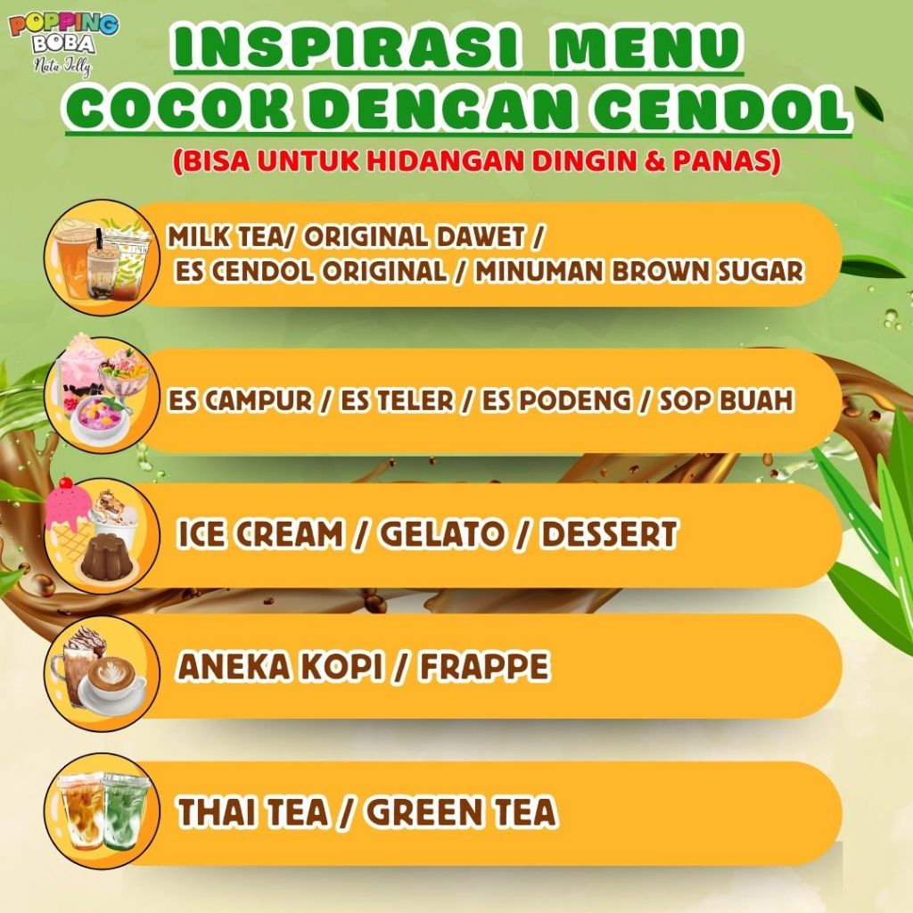 [PRODUK HADIAH] Inspirasi Menu Kekinian - Cocok dengan Topping Minuman Nata Jelly