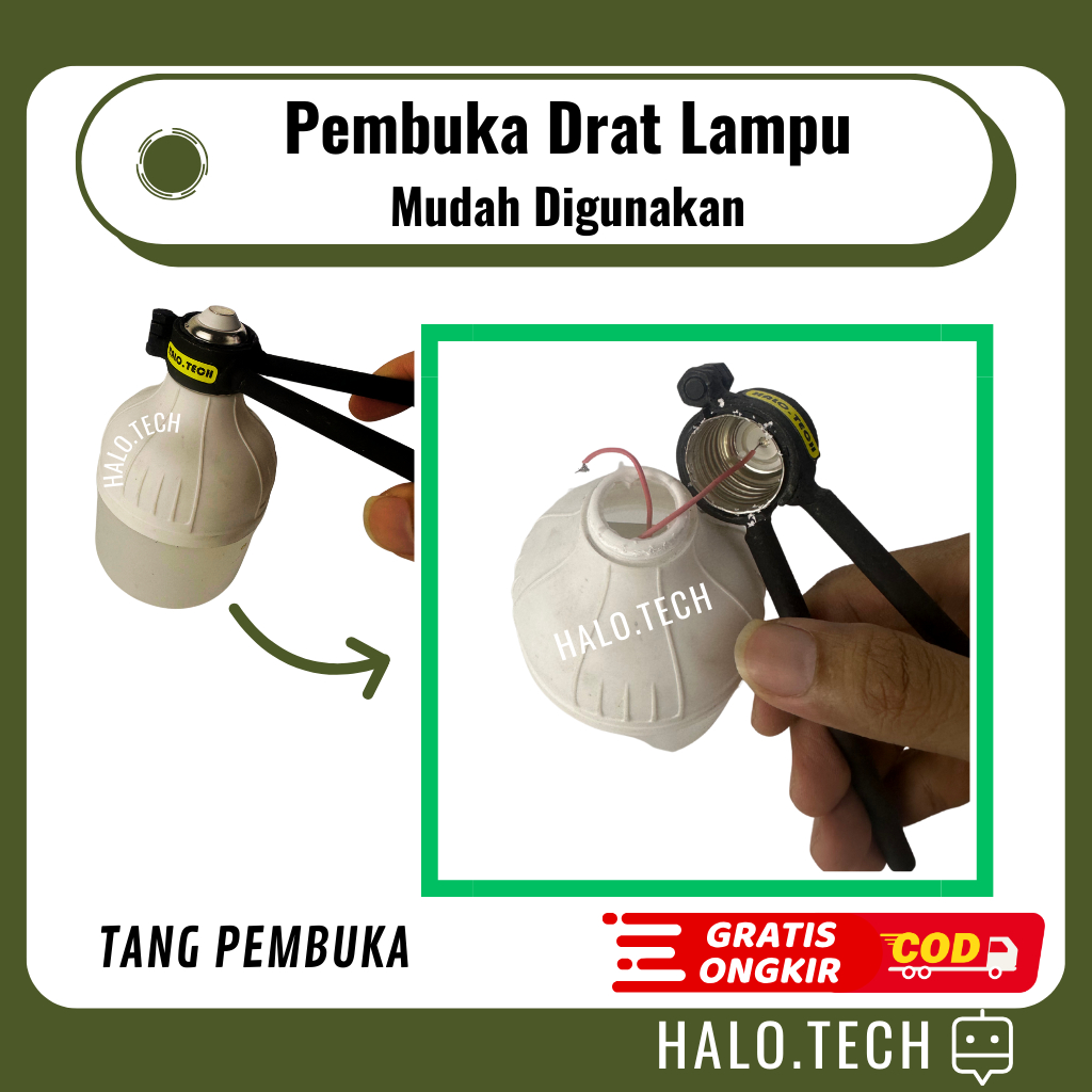 Pembuka Drat Lampu Tang Drat Lampu Halo Tech