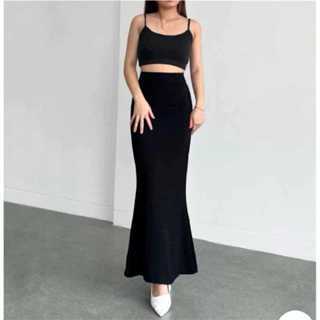 Audy Skirt - Korean Loose Maxi Skirt Rok Wanita Anti Kusut